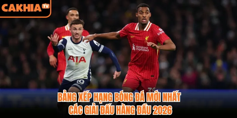 Bảng Xếp Hạng Bóng Đá Mới Nhất Các Giải Đấu Hàng Đầu 2026